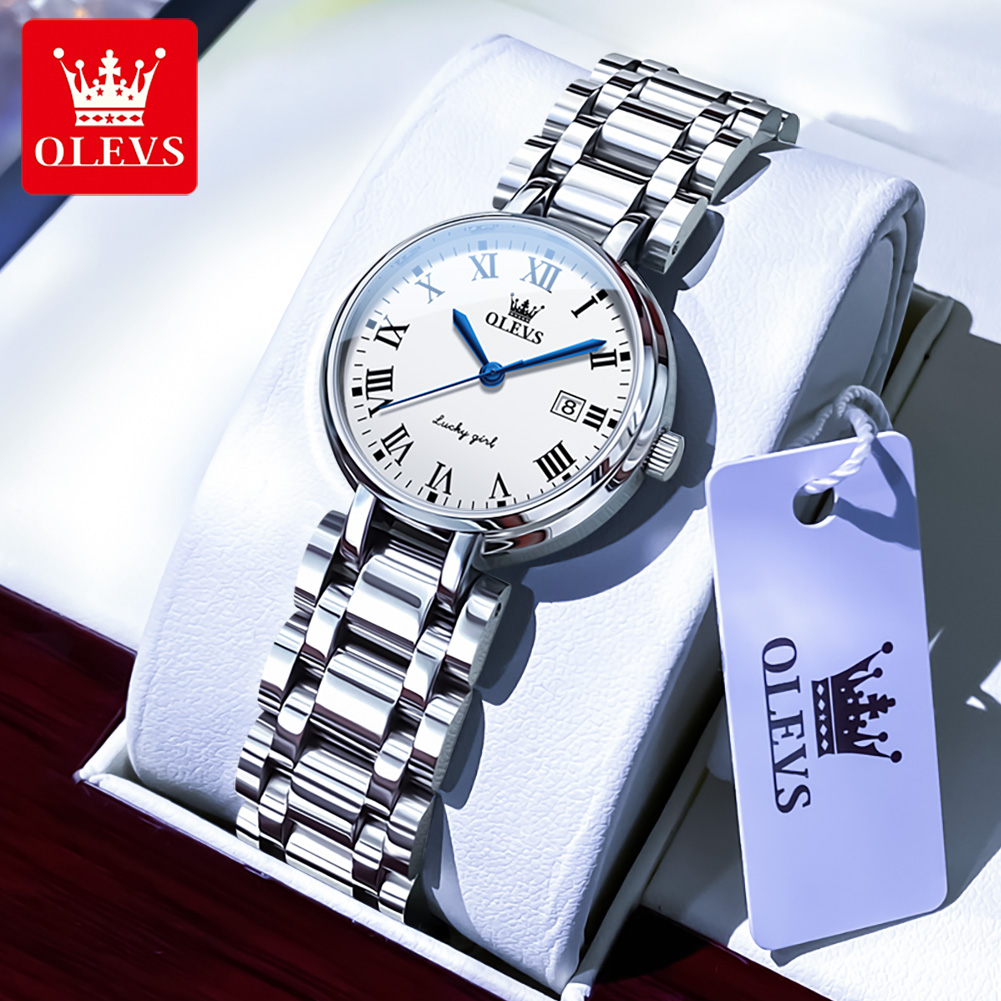 Luxury Watch Top 10 - OLEVS 5575 エレガントなレディースドレスクォーツ腕時計 トップブランド カレンダー 防水
