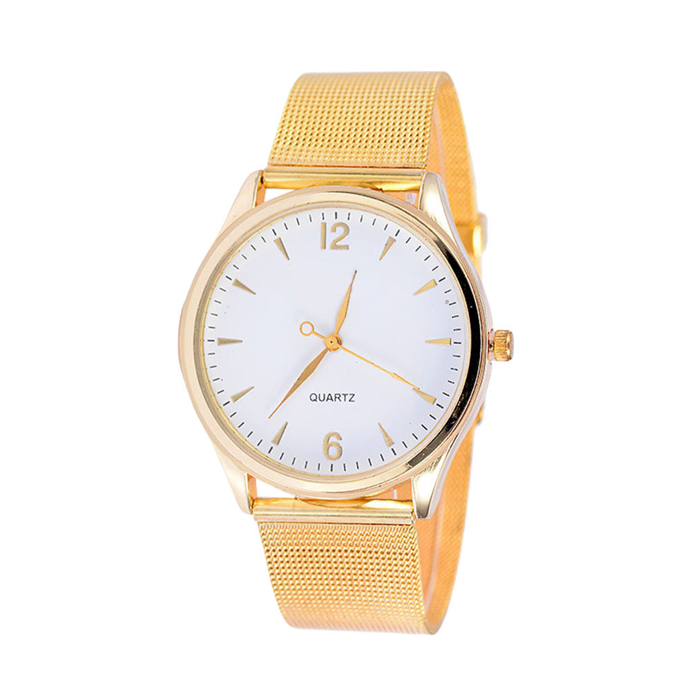 ゴールドのメッシュバンドが付いたレディースクォーツ腕時計。上 - Luxury Watch Gift For Her のレビューと価格