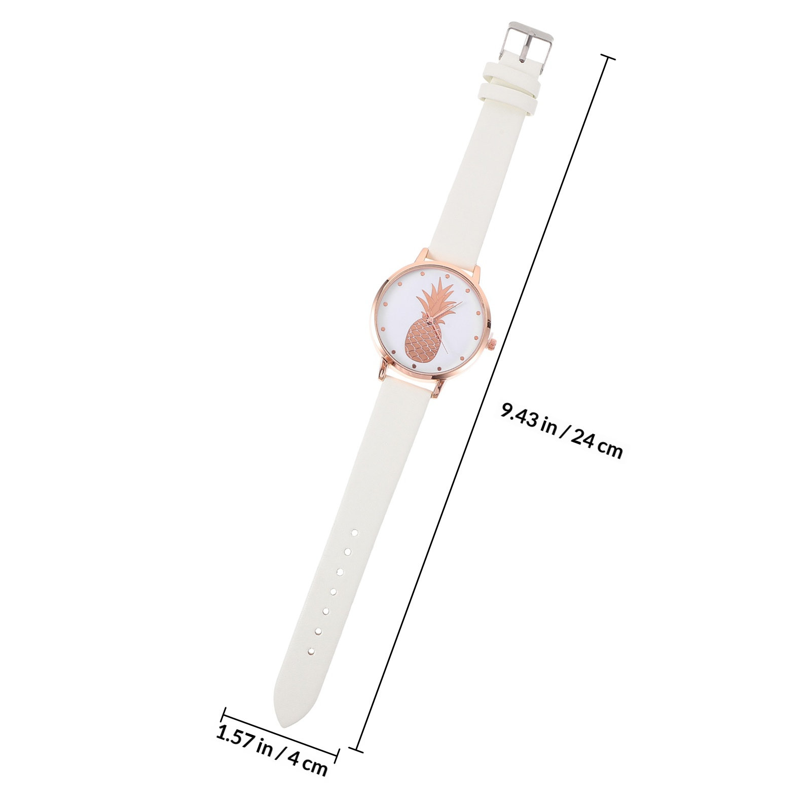 パイナップル柄のレディース腕時計。クォーツムーブメント、シン - Luxury Watch Gift For Her のレビューと価格