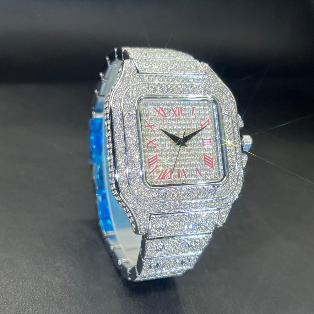 ミスフォックス アイスアウト メンズ腕時計 スクエアフェイス - Luxury Watch Iceberg のレビューと価格