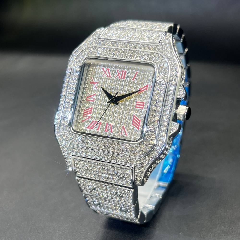 ミスフォックス アイスアウト メンズ腕時計 スクエアフェイス - Luxury Watch Iceberg のレビューと価格