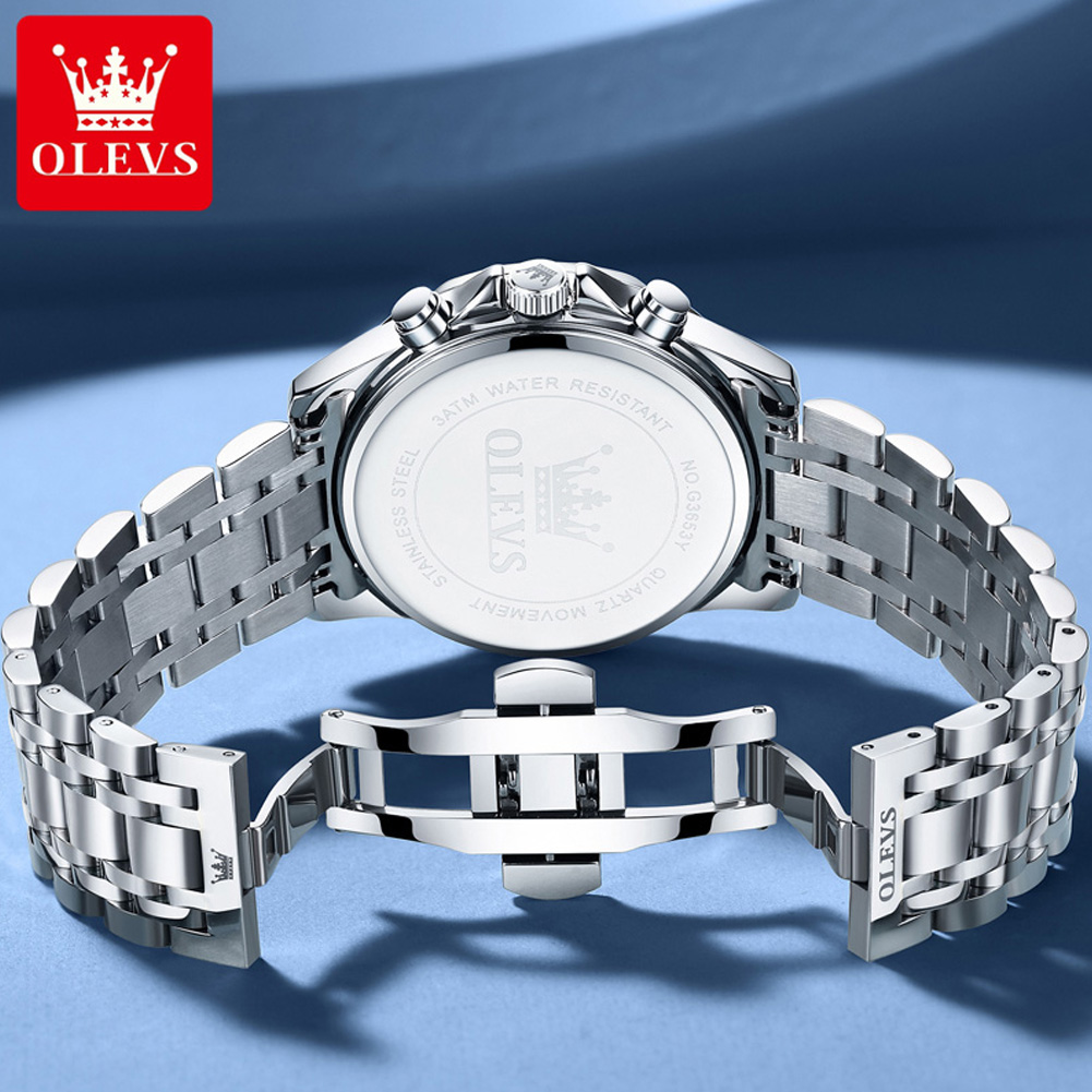 OLEVS 3653 ブランド ムーンフェイズカレンダー メ - Luxury Watch Maker のレビューと価格