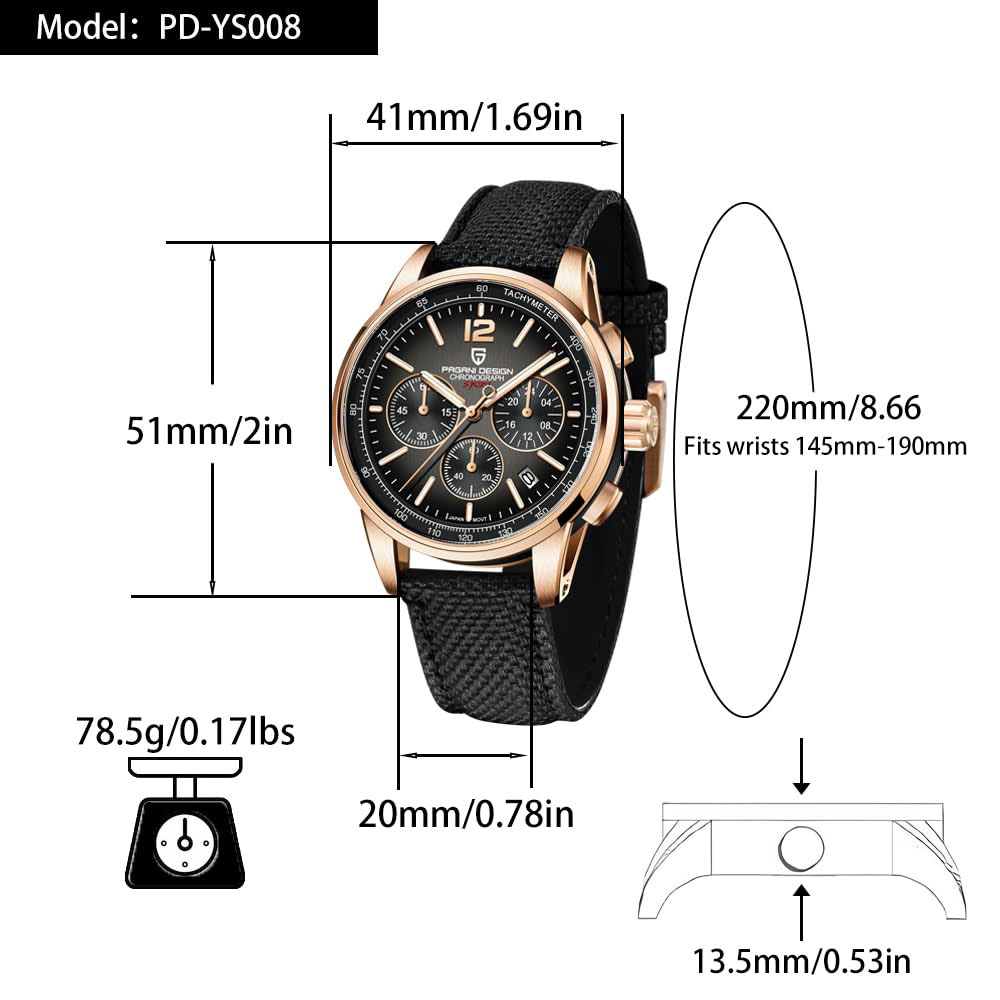 パガーニデザイン 新品 メンズ腕時計 41mm クロノグラフ - Luxury Watch Maker のレビューと価格