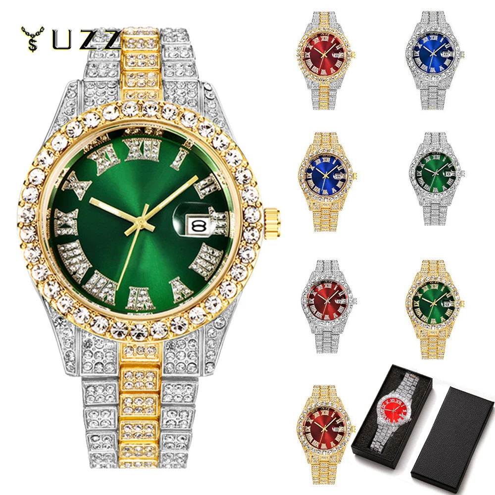新しいヒップホップ風、ラインストーンを全面にあしらった高級ク - Luxury Watch Iceberg のレビューと価格