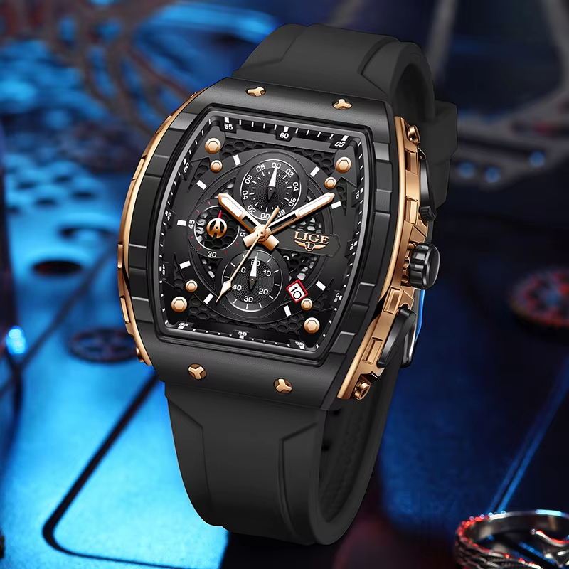 LIGEトップブランド高級メンズ腕時計、スクエアクォーツ腕時 - Luxury Watch Maker のレビューと価格