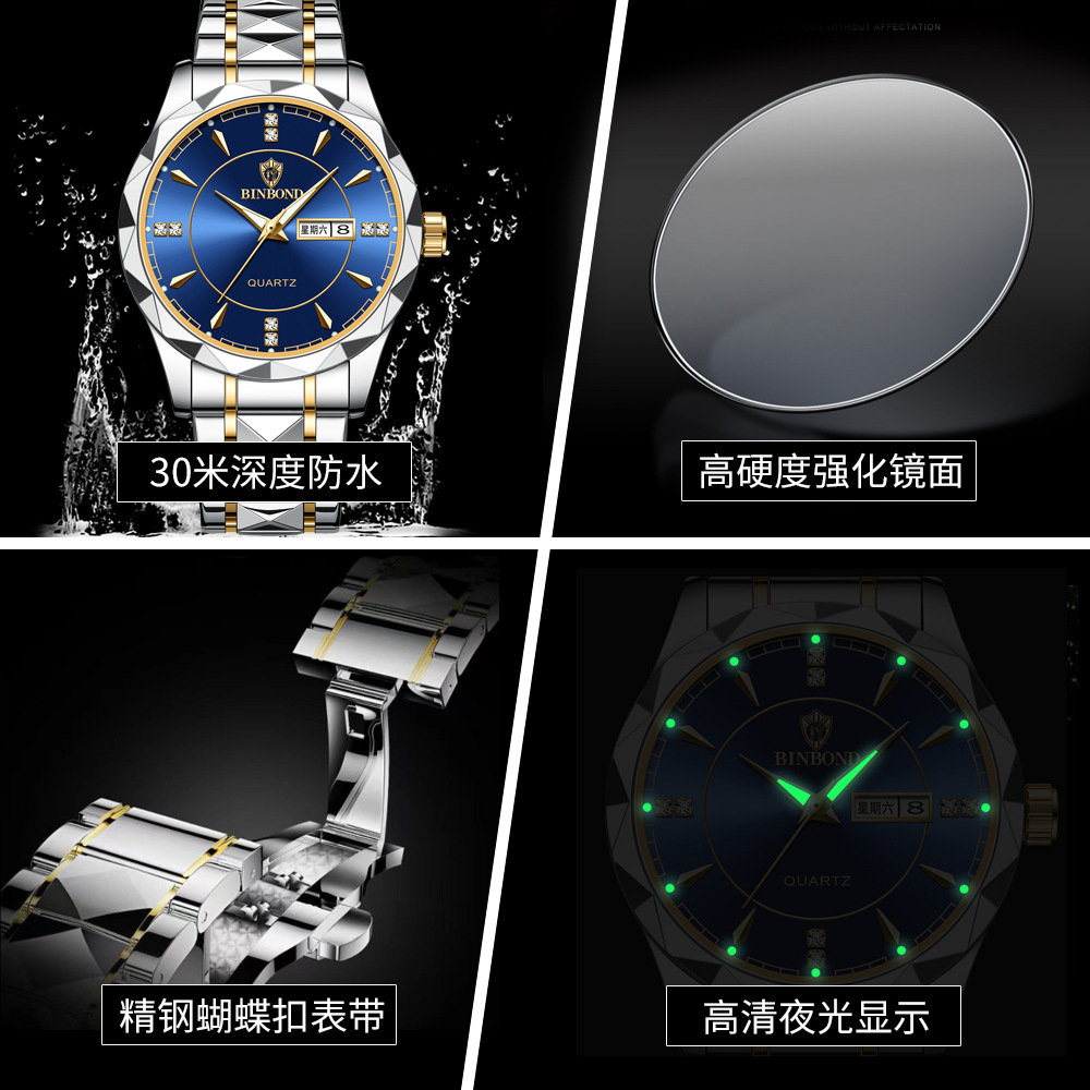 Binbong-男性用ビジネスリストバンド、男性用クォーツ時 - Luxury Watch Top 10 のレビューと価格