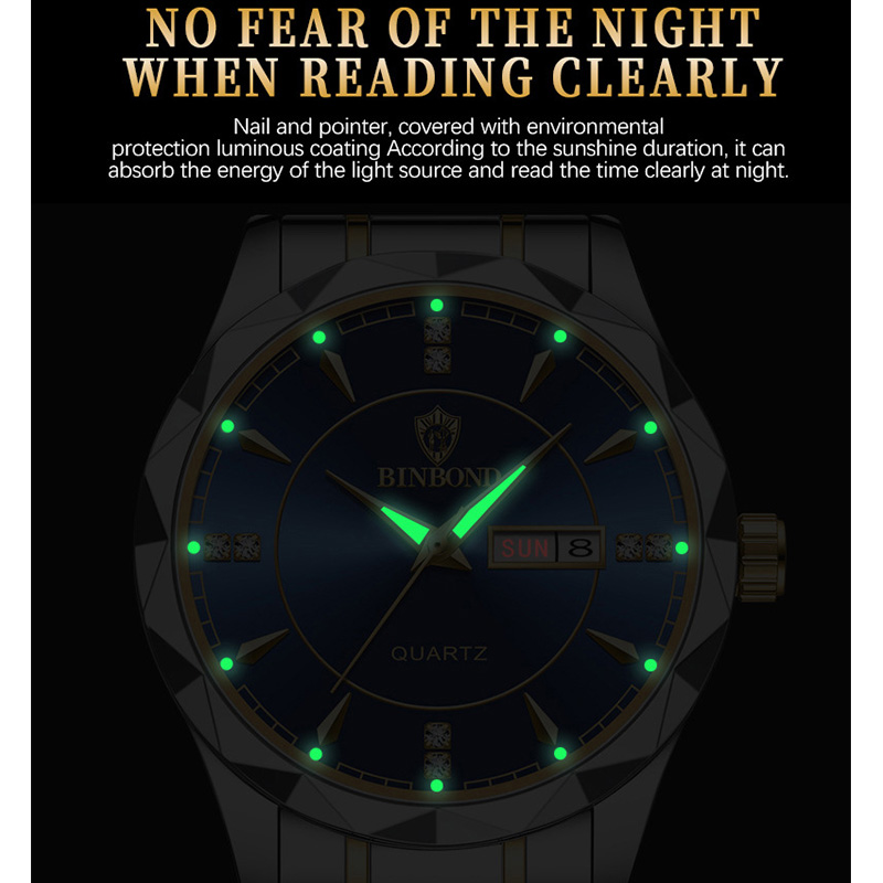 Binbong-男性用ビジネスリストバンド、男性用クォーツ時 - Luxury Watch Top 10 のレビューと価格
