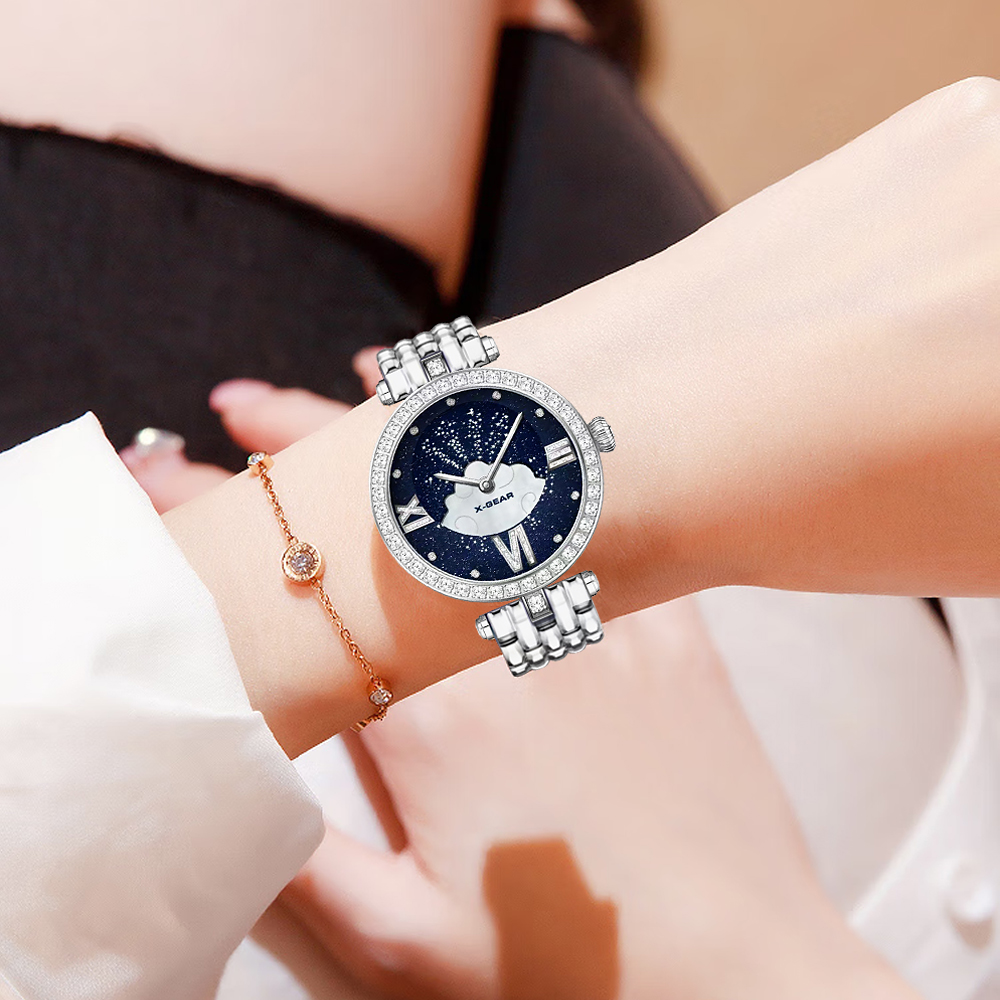 X-GEAR 高級レディースクォーツ腕時計、ステンレススチー - Luxury Watch Gift For Her のレビューと価格
