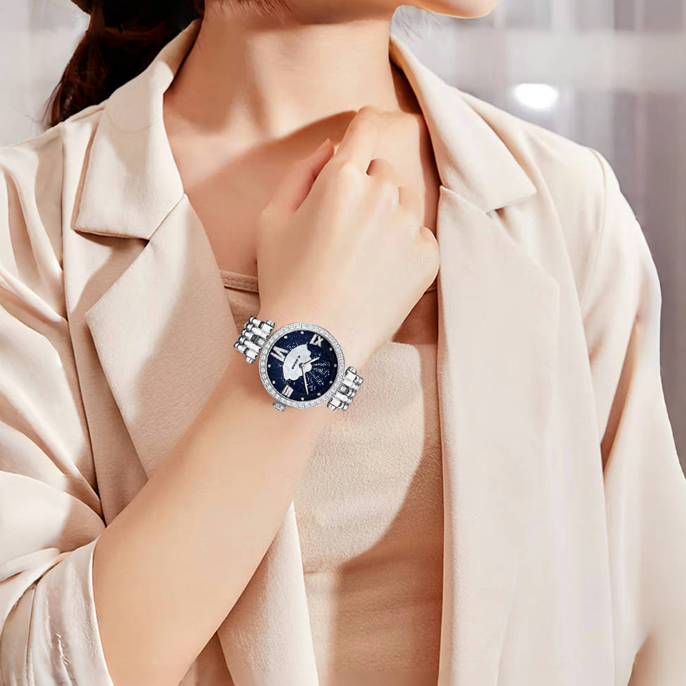 X-GEAR 高級レディースクォーツ腕時計、ステンレススチー - Luxury Watch Gift For Her のレビューと価格